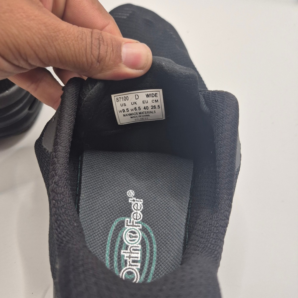 Orthofeet 87100 Kita Black Hands-Free Slip-On Sneakers Womens 9.5 Wide D - Picture 6 of 8